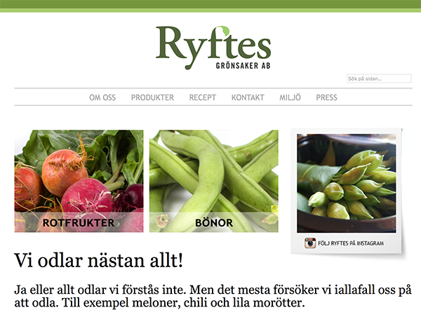 Gotland’s foremost vegetable producer chose us on a recommendation